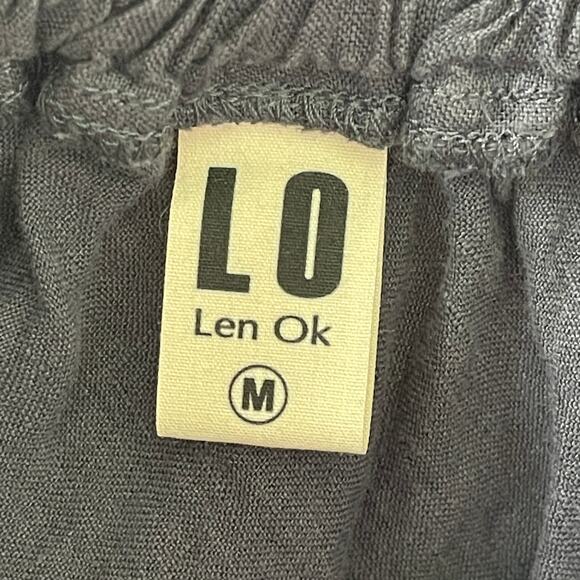 LO‎ LEN OK NAVY BLYE MINI LINEN SKIRT SIZE M - Picture 6 of 6